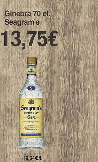 Spar La Palma Ginebra 70 Cl Seagram's oferta