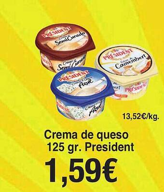 Spar La Palma Crema De Queso President oferta