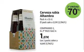 Supermercados Sánchez Romero Cerveza Rubia Alhambra oferta