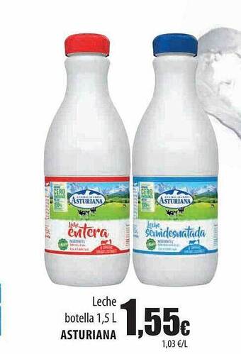 Spar Tenerife Leche Botella Asturiana oferta