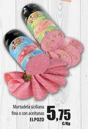Spar Tenerife Mortadela Siciliana Fina O Con Aceitunas Elpozo oferta