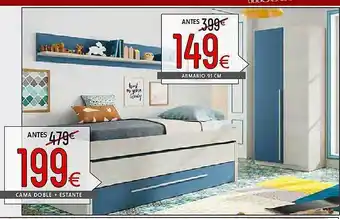 Atrapamuebles Cama Doble + Estante Armario 91 Cm oferta