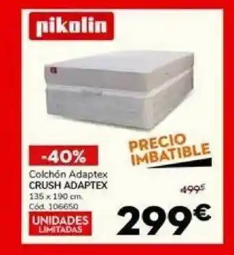 Conforama Colchón Adaptex Crush Adptex Pikolin oferta