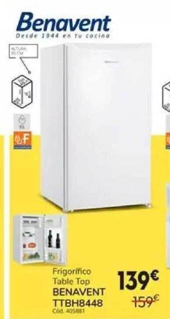 Conforama Frigorifico Table Top Benavent Ttbh8448 oferta