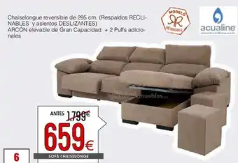 Atrapamuebles Chaise longue reversible vela oferta