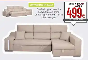 Atrapamuebles Chaise longue con cama amaretto oferta