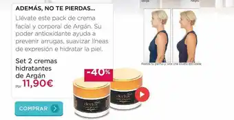 La tienda en casa Set 2 Cremas Hidratantes De Argán oferta