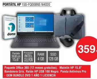 Milar Portátil Hp 15s-fq008ns N4020 oferta