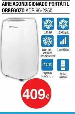 Milar Aire Acondicionado Portatil Orbegozo Adr 96-2250 oferta