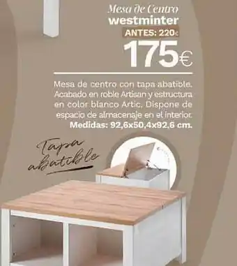 MyMobel Mesa De Centro Westminter oferta