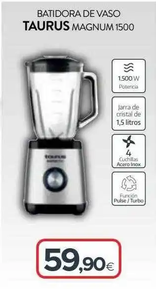 Tien 21 Batidora De Vaso Taurus Magnum 1500 oferta