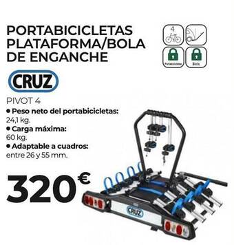 Feu Vert Portabicicletas Plataforma Bola De Enganche Cruz oferta