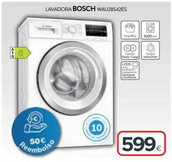 Tien 21 Lavadora Bosch Wau28s42es oferta