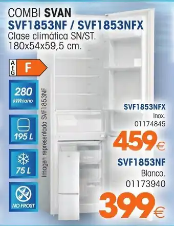 Master Cadena Svan Combi SVF185NF / SVF1853NFX 180x64x59,5 cm oferta