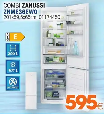 Master Cadena Combi Zanussi ZNME36EWO 201x59,5x65cm oferta