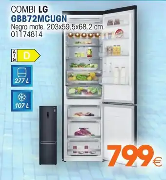 Master Cadena Lg Combi GBB72MCUGN 203x59,5x68,2cm oferta