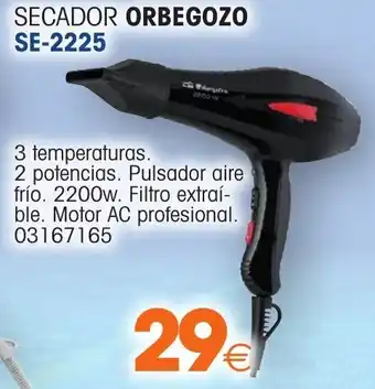 Master Cadena Orbegozo Secador SE-2225 2200W oferta