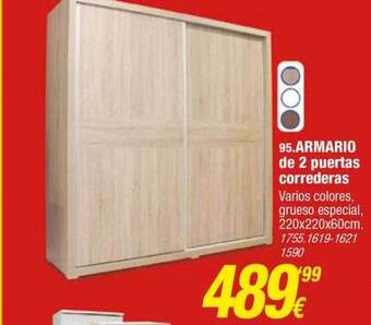 Rapimueble Armario De 2 Puertas Correderas oferta