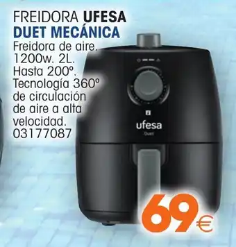 Master Cadena Ufesa Freidora Duet Mecánica 1200W 2 L oferta