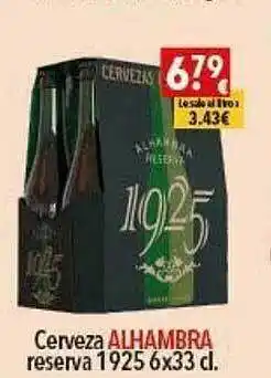 Supermercados Extremadura Cerveza Alhambra Reserva 1925 oferta