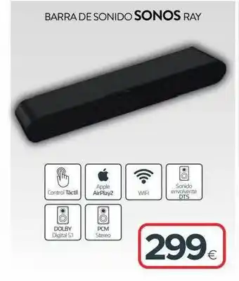 Tien 21 Barra De Sonido Sonos Ray oferta