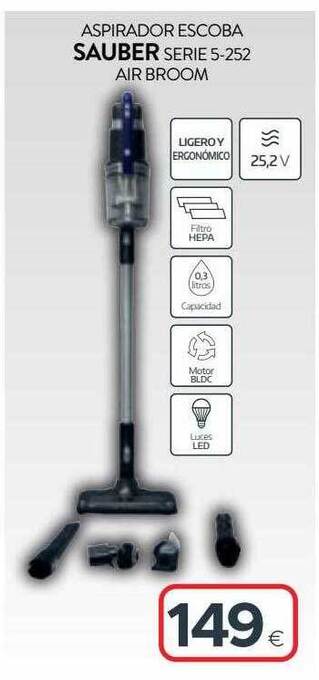 Tien 21 Aspirador Escoba Sauber Serie 5-252 Air Broom oferta