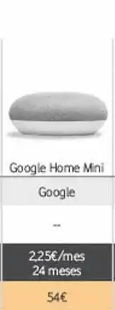 Vodafone Google Homa Mini oferta