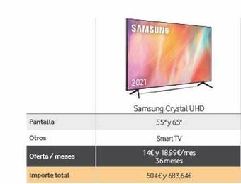 Vodafone Samsung Crystal Uhd oferta