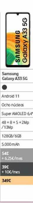 Vodafone Samsung Galaxy A33 5g oferta