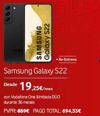 Vodafone Samsung Galaxy S22 oferta