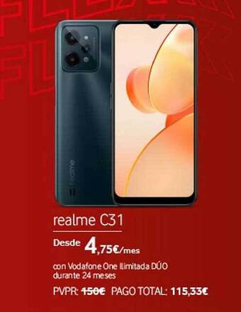 Vodafone Realme C31 oferta