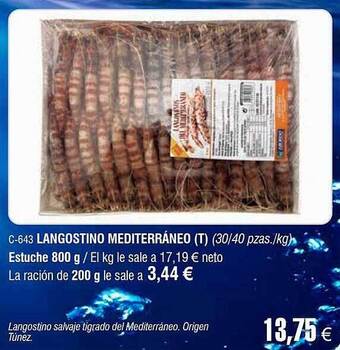 Abordo Langostino Mediterráneo oferta