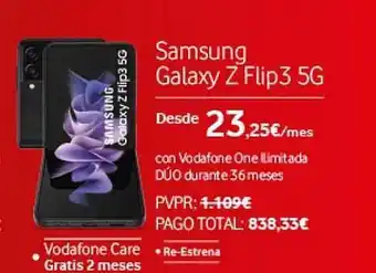 Vodafone Samsung Galaxy Z Flip3 5g oferta