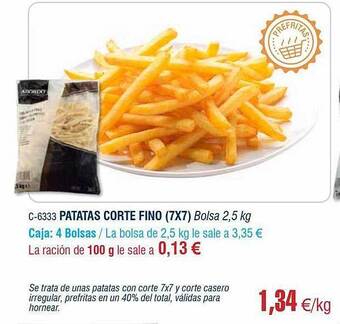 Abordo Patatas Corte Fino oferta
