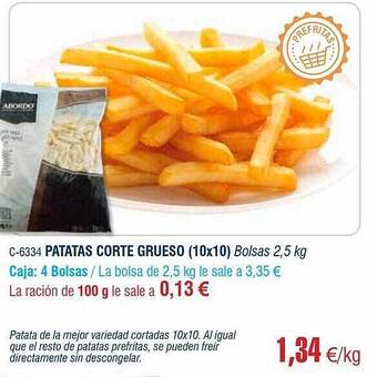Abordo Patatas Corte Grueso oferta