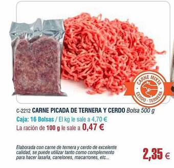 Abordo Carne Picada De Ternera Y Cerdo oferta