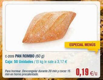 Abordo Pan Rombo oferta