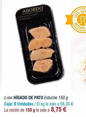 Abordo Hígado De Pato oferta