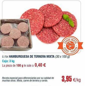 Abordo Hamburguesa De Ternera Mixta oferta