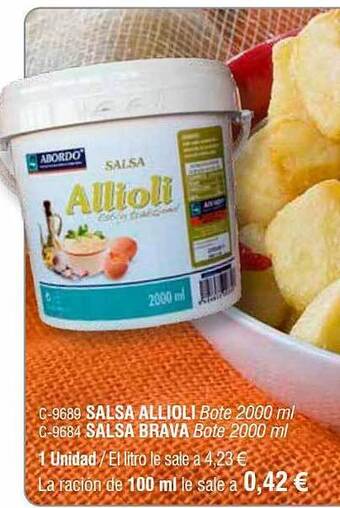 Abordo Salsa Allioli Salsa Brava oferta