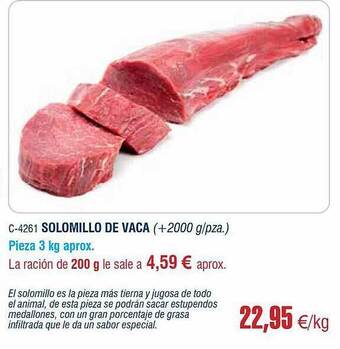 Abordo Solomillo De Vaca oferta