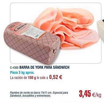 Abordo Barra De York Para Sándwich oferta