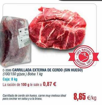 Abordo Carrillada Externa De Cerdo oferta