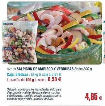 Abordo Salpicón De Marisco Y Verduras oferta