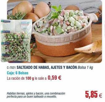 Abordo Salteado De Habas Ajetes Y Bacón oferta