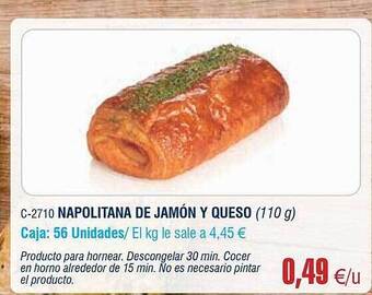 Abordo Napolitana De Jamón Y Queso oferta