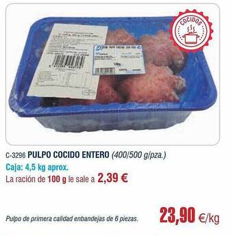 Abordo Pulpo Cocido Entero oferta
