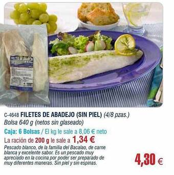 Abordo Filetes De Abadejo (sin Piel) oferta