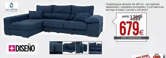 Atrapamuebles Chaiselongue Derecha De 280 Cm Acualine oferta