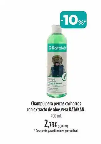 El Corte Inglés Champú Para Perros Cachorros Con Extracto De Aloe Vera Katakán oferta